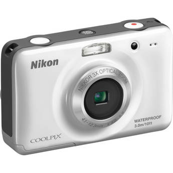 Nikon Coolpix S30 Digital Camera (White)