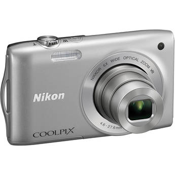 Nikon Coolpix S3300 Digital Camera (Silver)