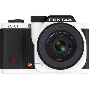 Pentax K-01 Digital Camera With 40mm Lens (White)