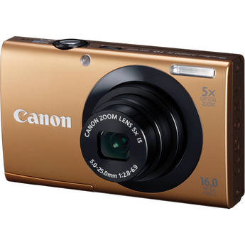 Canon PowerShot A3400 IS Touch Screen Digital Camera (Gold)