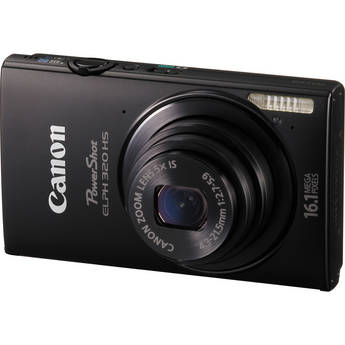 Canon PowerShot ELPH 320 HS Digital Camera (Black)