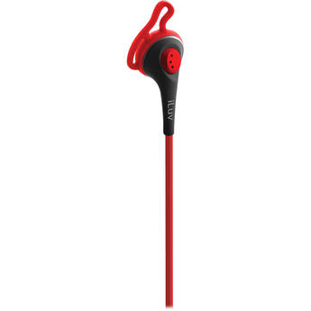 iLuv iEP415 FitActive In-Ear Stereo Headphones with Mic/Remote (Red)