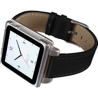 Hex Vision Classic Leather Watch Band for iPod nano Gen 6/7 (Black)