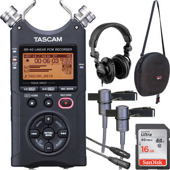 Tascam DR-40 One-on-One Interviewer Package
