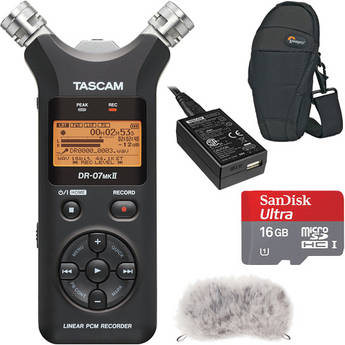 Tascam DR-07mkII Portable Recorder Value Pack