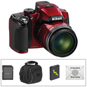 Nikon Coolpix P510 Digital Camera (Red) with Deluxe Accessory Kit