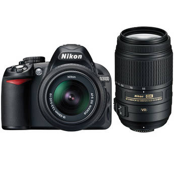 Nikon D3100 Digital SLR Camera Kit with 18-55mm & 55-300mm VR Lenses