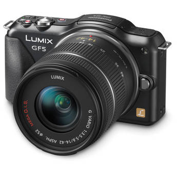 Panasonic Lumix DMC-GF5 Mirrorless Micro Four Thirds Digital Camera with 14-42mm f/3.5-5.6 Lens (Black)