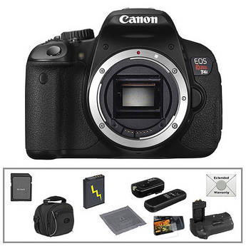 Canon EOS Rebel T4i Digital Camera (Body Only) with Deluxe Accessory Kit