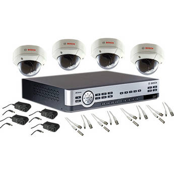 Bosch 8-Channel Digital Video Recorder (500 GB) with (4) VDI-240V03-2 Outdoor IR Day/Night Dome Camera Kit