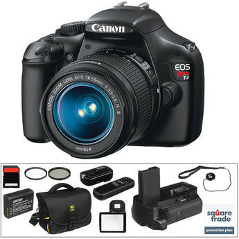 Canon Canon EOS Rebel T3 Digital Camera w/18-55mm f/3.5-5.6 IS II Lens Deluxe Kit