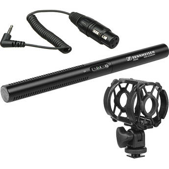 Sennheiser MKE-600 Shotgun Mic with DUSM-1 Shockmount and XLR-to-Mini Cable Kit