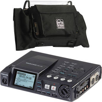 Tascam HD-P2 Portable Stereo CF Recorder with Porta Brace Case Kit