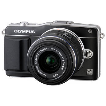 Olympus E-PM2 Mirrorless Micro Four Thirds Digital Camera with 14-42mm f/3.5 - 5.6 II Lens (Black)