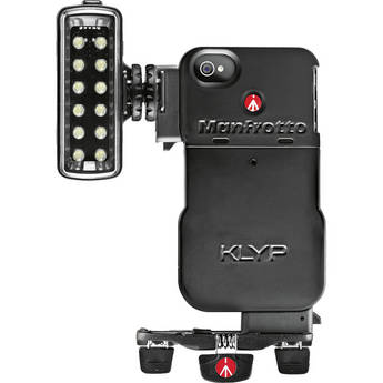 Manfrotto KLYP Case for iPhone 4/4S + ML120 LED Light + POCKET Tripod