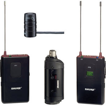 Shure FP Wireless Bodypack, Lavalier & Plug-on Combo System (J3 / 572 - 596MHz)
