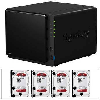 Synology 4TB (4x 1TB) Diskstation DS413 4-Bay NAS Server with Hard Drives