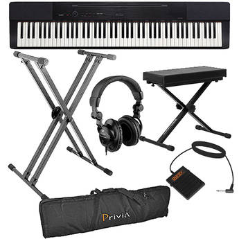 Casio PX-150 88-Key Piano Essentials Bundle (Black)
