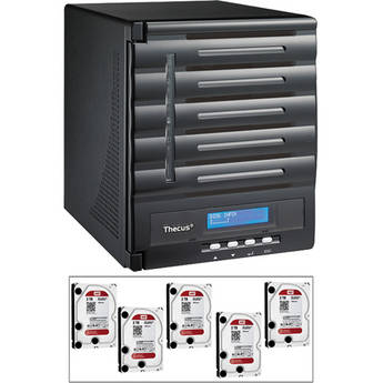 Thecus 10TB (5x 2TB) N5550 5-Bay Enterprise NAS Kit with WD Red SATA Hard Drives