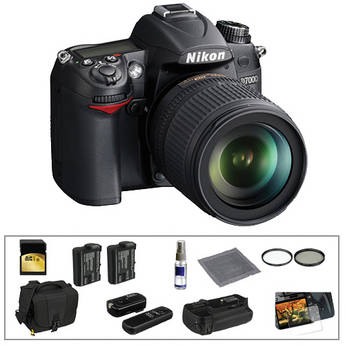 Nikon D7000 Digital SLR Camera and 18-105mm DX VR Lens with Deluxe Accessory Kit