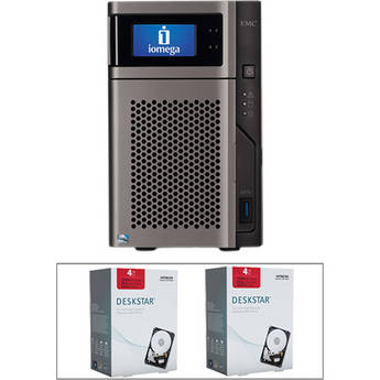 Iomega 8TB (2 x 4TB) StoreCenter px2-300d 2-Bay Network Storage Kit with Hard Drives