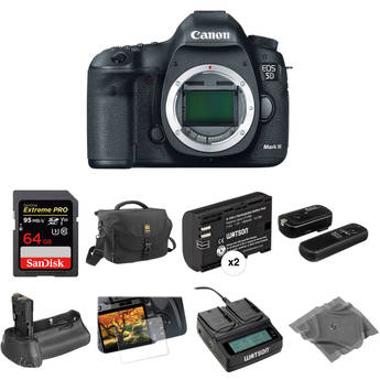 Canon EOS 5D Mark III Digital Camera (Body Only) Deluxe Accessory Kit