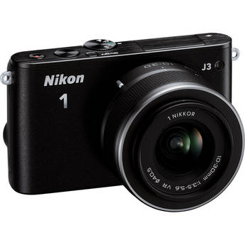 Nikon 1 J3 Mirrorless Digital Camera with 10-30mm Lens (Black)