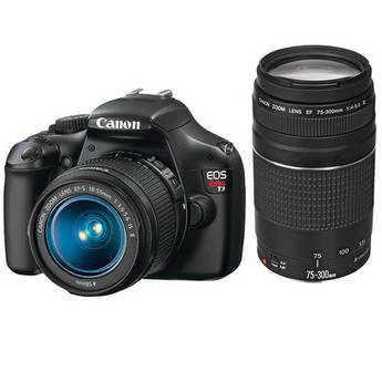 Canon EOS Rebel T3 Digital Camera with 18-55mm and 75-300mm Lens Kit