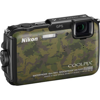 Nikon COOLPIX AW110 Digital Camera (Camouflage)