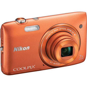 Nikon COOLPIX S3500 Digital Camera (Orange)