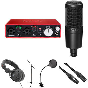 Focusrite Scarlett 2i2 USB Interface and Recording Accessories Kit