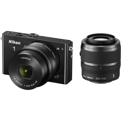 Nikon 1 J4 Mirrorless Digital Camera with 10-30mm and 30-110mm Lenses