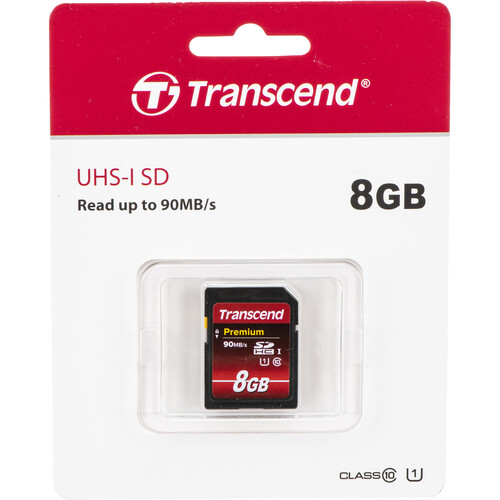 8GB SDHC Bellek Kartı Premium Class 10 UHS-I Transcend