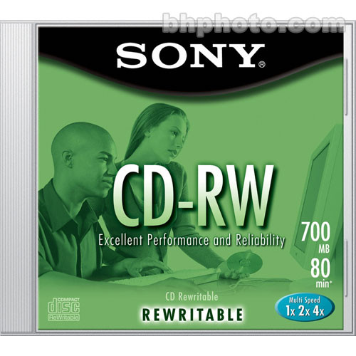 Sony CD-RW 700MB Disc CDRW700LT B&amp;H Photo Video