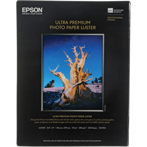 Epson Ultra Premium Photo Paper Luster Inkjet Signature Worthy Paper