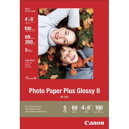 Canon Photo Paper Plus Glossy II (4 x 6") 100 Sheets