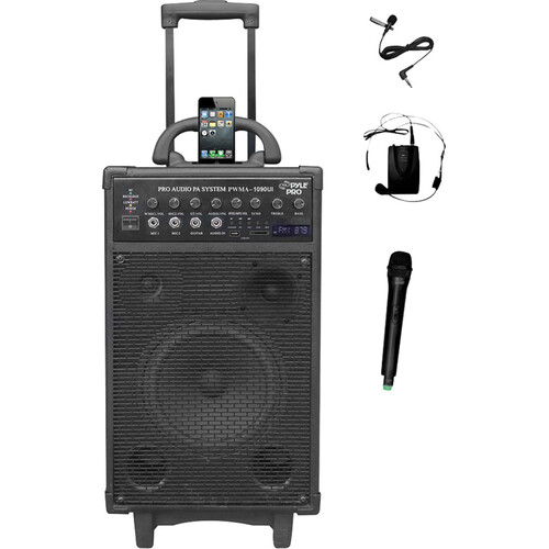 Loa di động Pyle Pro PWMA1090UI 800W Dual Channel Wireless Rechargeable Portable PA System