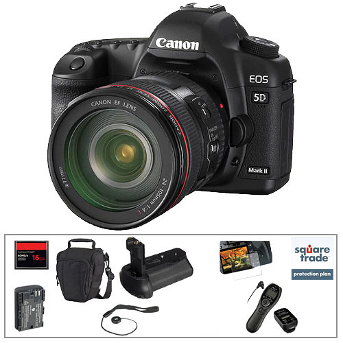 Canon EOS 5D Mark II DSLR With 24 105mm Lens Deluxe B H