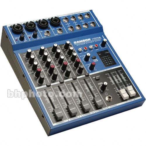 Samson MDR6 6 Input Stereo Desktop Mixer SAMDR6 B&H Photo