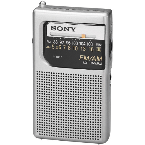 Sony ICF S10MK2 Pocket AM FM Radio ICFS10MK2 B H Photo Video