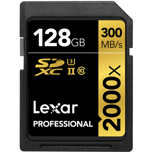 SD UHS-II Reader ile Lexar 128GB Professional 2000x UHS-II SDXC Bellek Kartı (U3, Sınıf 10)