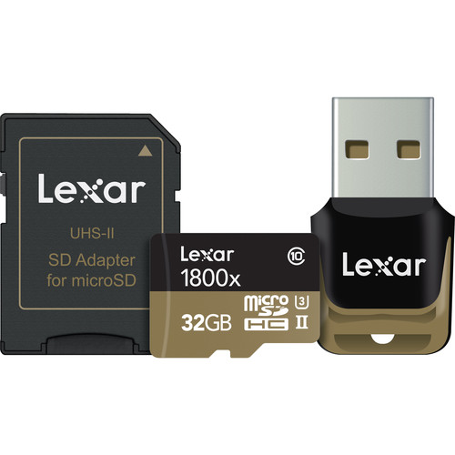 Lexar 32GB Profesyonel 1800x UHS-II microSDHC Hafıza Kartı (U3)