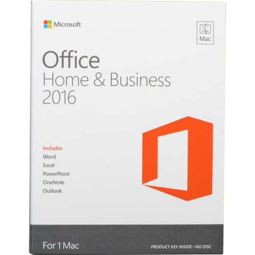 Microsoft Office Home & Business 2016 for Mac (1-User License, Product Key Code)