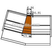 Winsted 43"H 15-Deg Convex Corner Console P5212