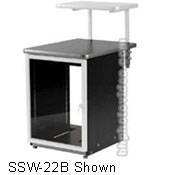 Raxxess SSW 22/12BS Straight Side Wing (12U; Steel Sides, Ebony Top)