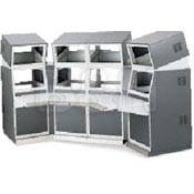 Winsted 4-Bay Corner Console, 58" (H), Model K8538 (Gray)