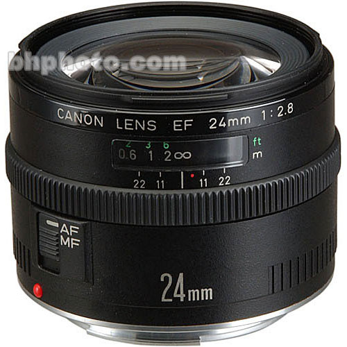 Canon Wide Angle EF 24mm f/2.8 Autofocus Lens