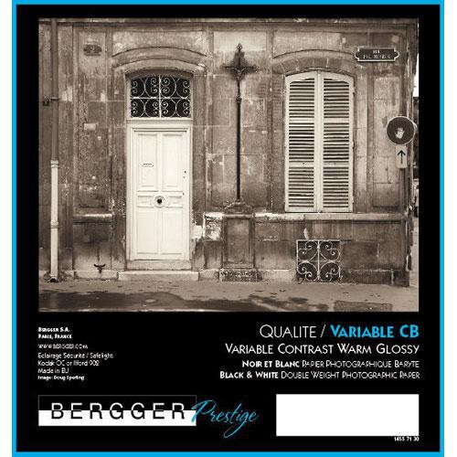 Bergger VC-CB Warm Tone Black & White Variable Contrast Fiber Base Double Weight Paper -11x14