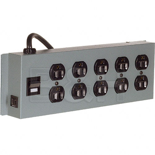 TecNec UL800CB15 Power Strip - 10 Outlets, 15' Cord