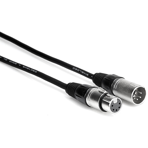 Hosa Technology DMX 5-Pin XLR Male to 5-Pin XLR Female Cable - 10'